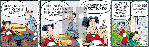 Baldo on Saturday August 15, 2015 Comic Strip