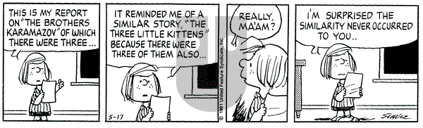 Peanuts on Friday May 17, 1991 Comic Strip