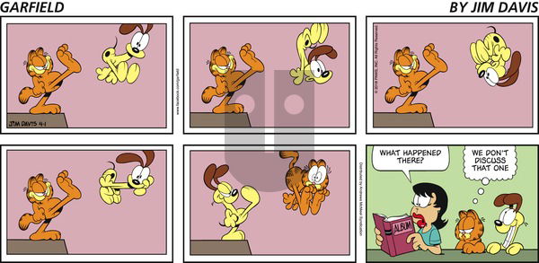 Garfield on Sunday April 1, 2018 Comic Strip