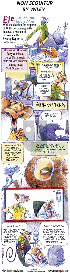 Non Sequitur on Sunday February 18, 2001 Comic Strip