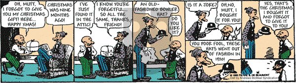 Mutt & Jeff - Thursday December 7, 2023 Comic Strip