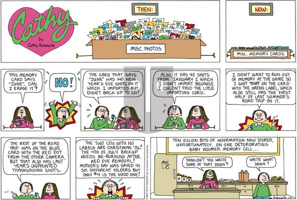 Cathy Classics on Sunday January 21, 2007 Comic Strip