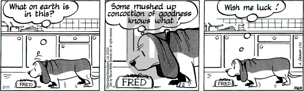 Fred Basset on Monday February 11, 2002 Comic Strip