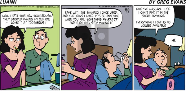 Luann on Sunday November 3, 2013 Comic Strip