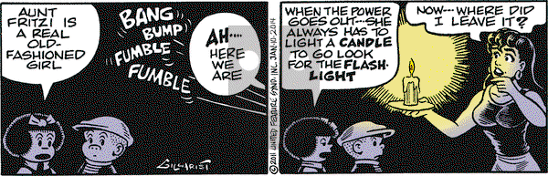Nancy on Friday January 10, 2014 Comic Strip