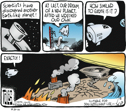 Tom Toles - Tuesday August 30, 2016 Comic Strip