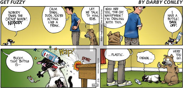 Get Fuzzy on Sunday February 6, 2005 Comic Strip