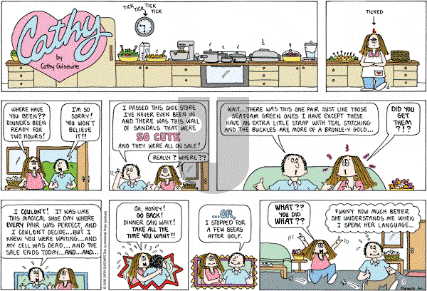 Cathy Classics - Sunday June 1, 2008 Comic Strip