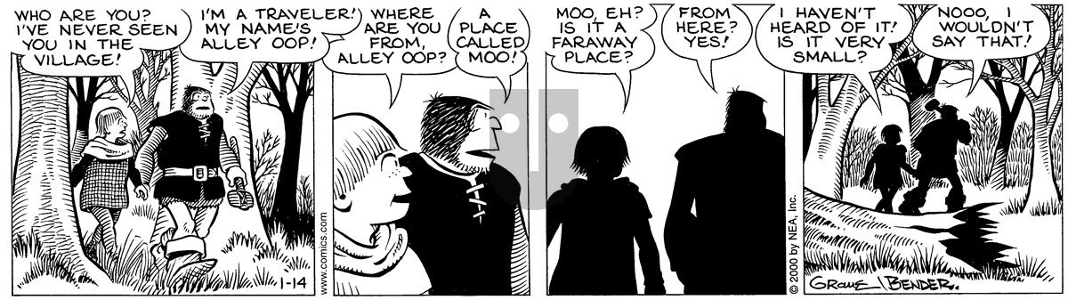 Alley Oop - Friday January 14, 2000 Comic Strip