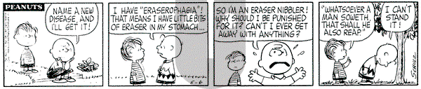 Peanuts on Wednesday May 6, 1964 Comic Strip