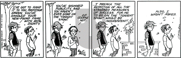 Doonesbury on Tuesday November 9, 1971 Comic Strip