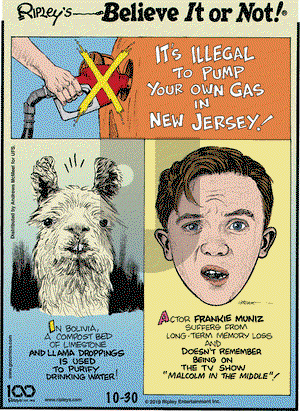 Ripley's Believe It or Not on Wednesday October 30, 2019 Comic Strip