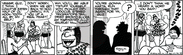 Alley Oop on Saturday April 7, 1979 Comic Strip