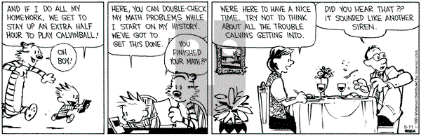 Calvin and Hobbes on Friday September 11, 2015 Comic Strip