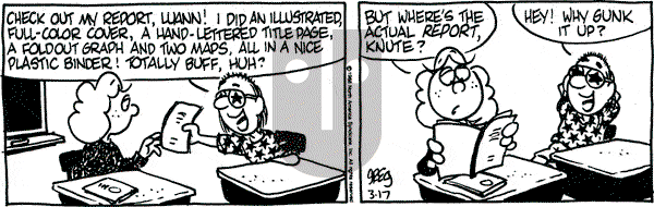 Luann on Thursday March 17, 1988 Comic Strip