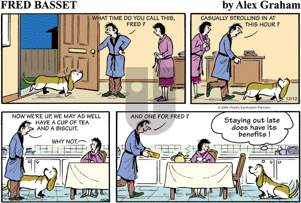 Fred Basset on Sunday December 12, 2004 Comic Strip