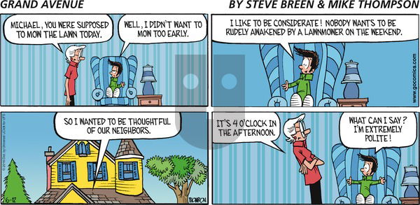 Grand Avenue on Sunday June 12, 2016 Comic Strip