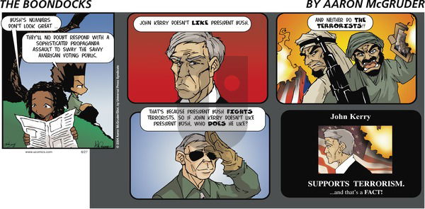 The Boondocks on Sunday June 27, 2004 Comic Strip