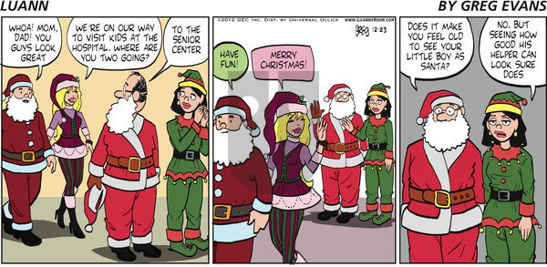 Luann on Sunday December 23, 2012 Comic Strip
