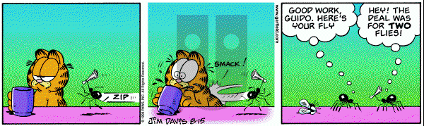 Garfield on Saturday August 15, 1998 Comic Strip