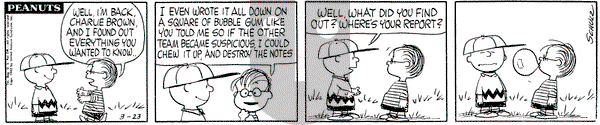 Peanuts - Friday March 23, 1962 Comic Strip