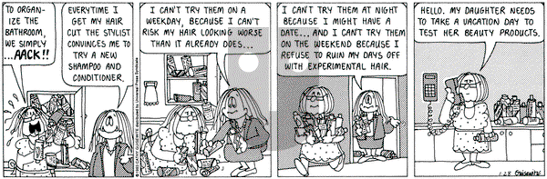 Cathy Classics on Thursday January 28, 1993 Comic Strip