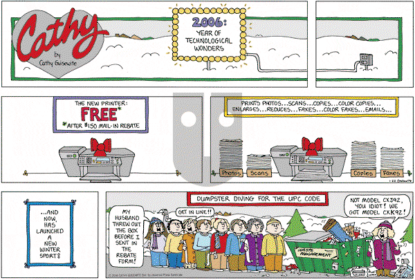 Cathy Classics - Sunday January 22, 2006 Comic Strip
