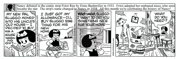 Nancy on Thursday January 14, 1999 Comic Strip