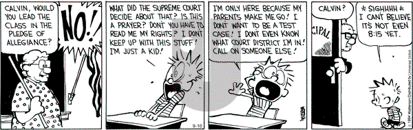 Calvin and Hobbes on Wednesday September 10, 2014 Comic Strip