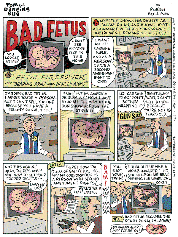 Tom the Dancing Bug on Friday March 1, 2013 Comic Strip