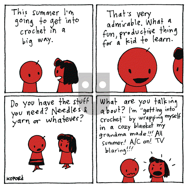 Haircut Practice on Monday June 17, 2024 Comic Strip
