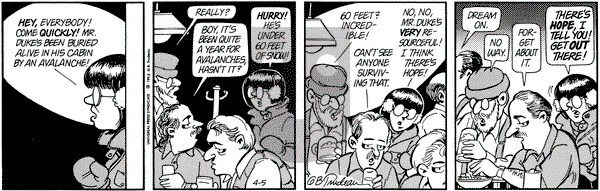 Doonesbury on Monday April 5, 1993 Comic Strip