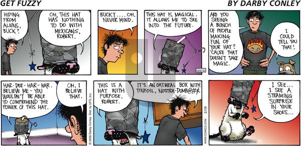 Get Fuzzy on Sunday February 19, 2006 Comic Strip