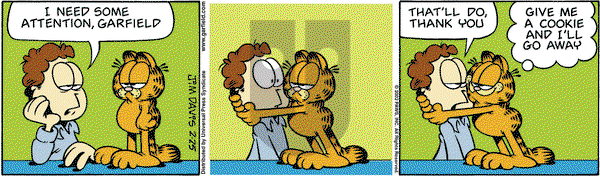 Garfield - Monday February 25, 2002 Comic Strip