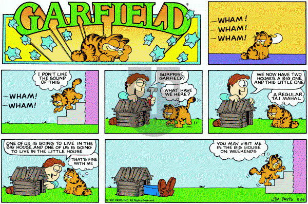 Garfield on Tuesday January 21, 1986 Comic Strip