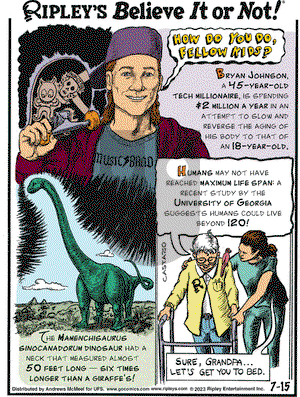 Ripley's Believe It or Not - Saturday July 15, 2023 Comic Strip