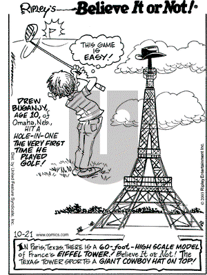 Ripley's Believe It or Not on Tuesday October 21, 2003 Comic Strip