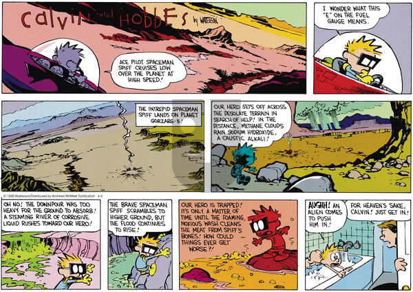 Calvin and Hobbes - Sunday April 5, 2020 Comic Strip