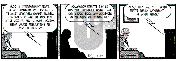 The Boondocks on Friday November 22, 2002 Comic Strip