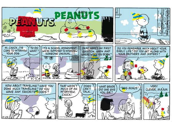 Peanuts on Friday December 27, 1996 Comic Strip