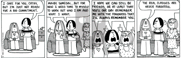 Cathy Classics on Monday January 24, 1983 Comic Strip