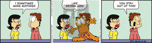 Garfield on Friday September 30, 2016 Comic Strip
