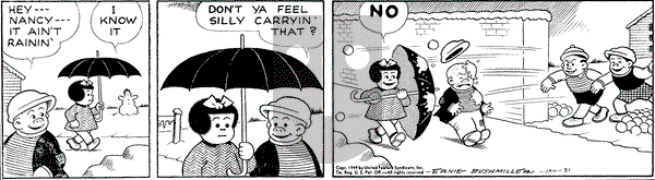 Nancy on Monday January 31, 1949 Comic Strip