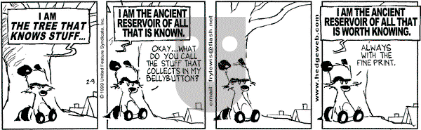 Over the Hedge on Tuesday February 9, 1999 Comic Strip