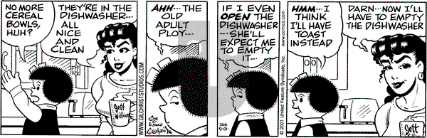 Nancy on Tuesday January 9, 2001 Comic Strip