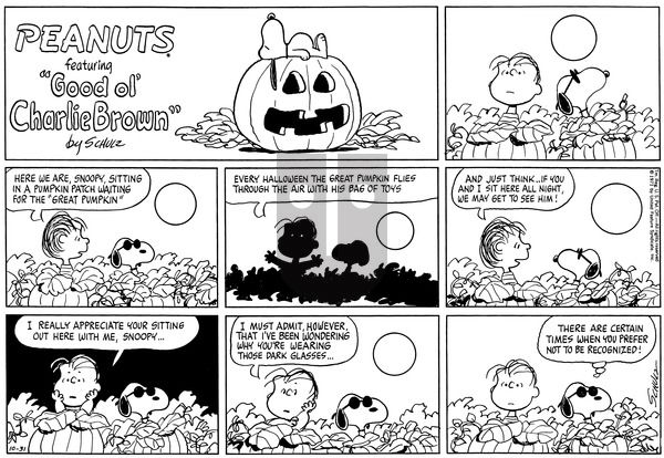 Peanuts on Sunday October 31, 1971 Comic Strip