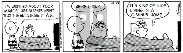Peanuts on Thursday October 25, 1990 Comic Strip