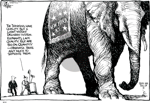 Pat Oliphant on Tuesday August 31, 2004 Comic Strip