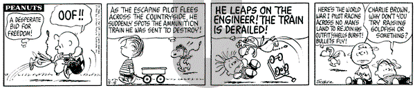 Peanuts - Thursday August 18, 1966 Comic Strip