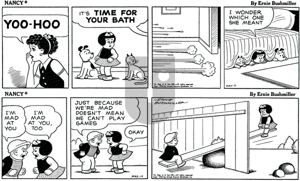 Nancy on Monday May 9, 1955 Comic Strip